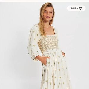 Free People Dahlia Embroidered Maxi Dress